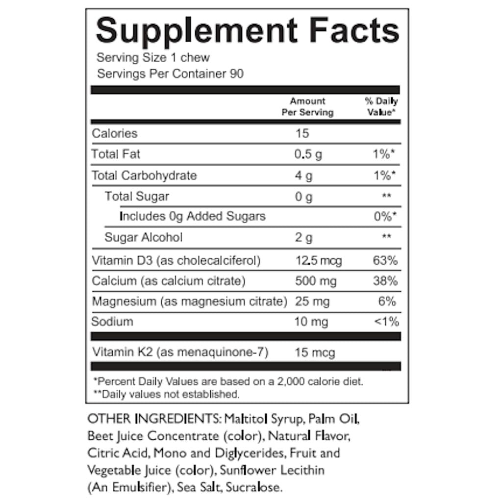 Celebrate Bariatric Supplements Calcium Citrate Soft Chews with Vitamin D3, Chewable, 90 Count