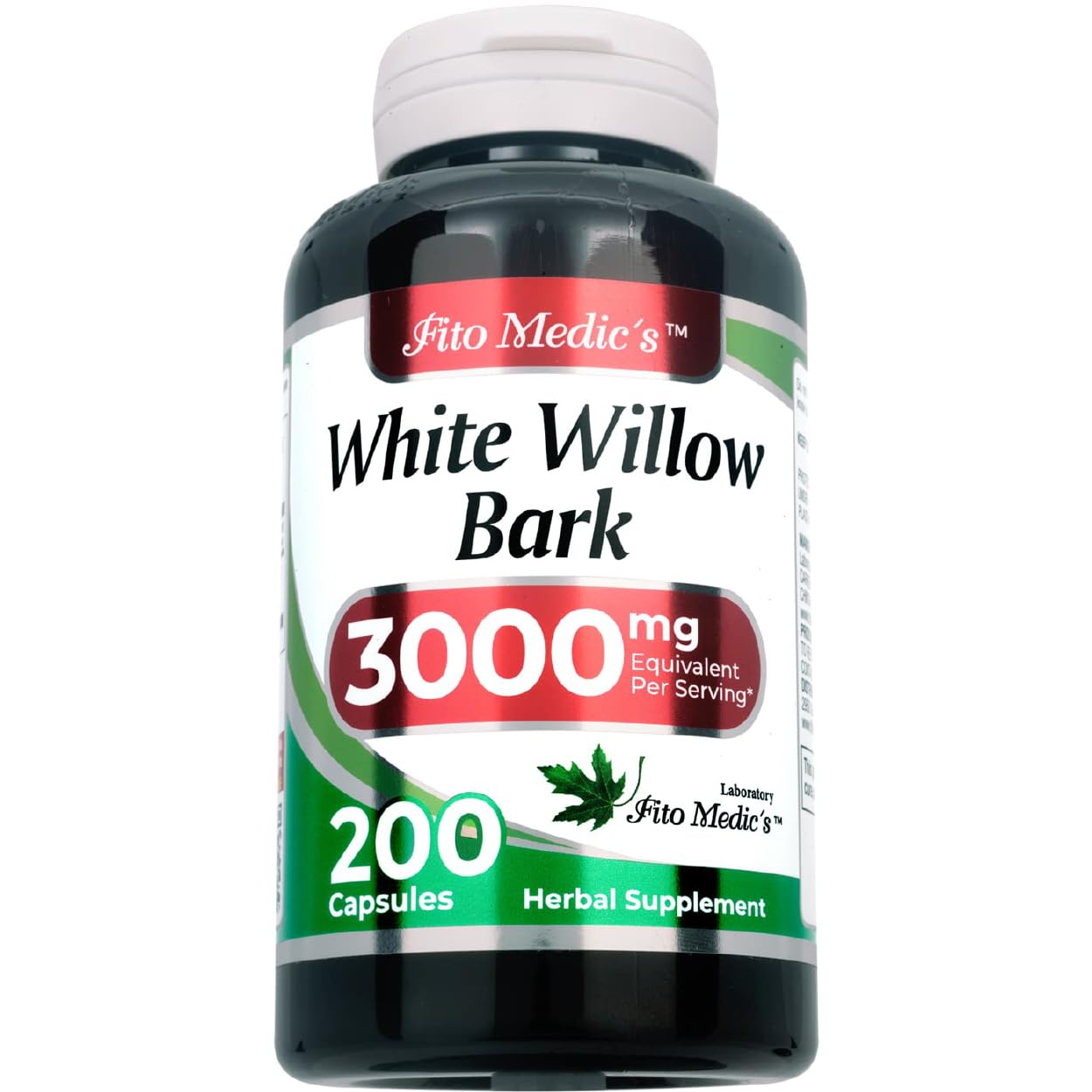 FITO MEDIC'S White Willow Bark Supplement Capsule 1 Count