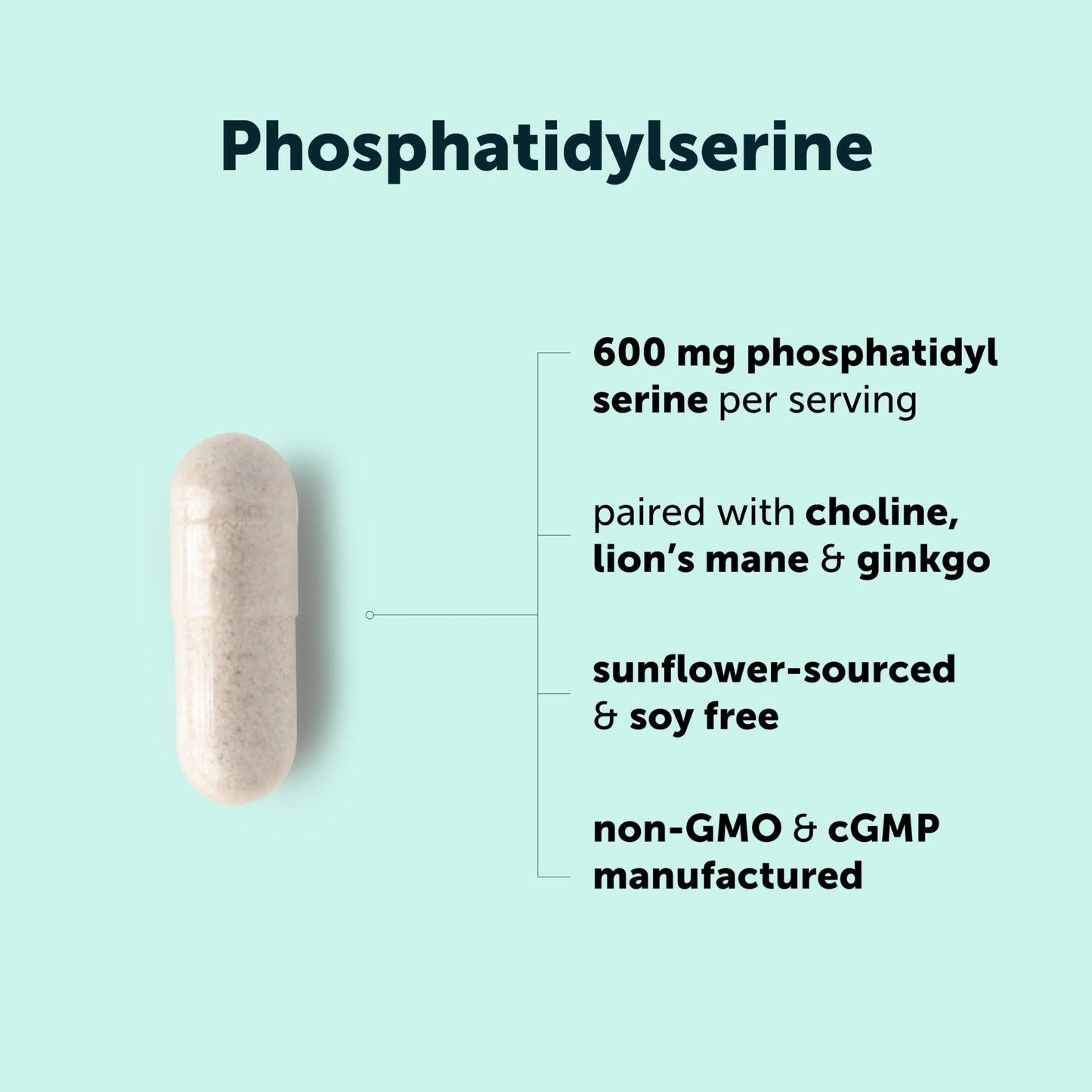 Micro Ingredients Phosphatidylserine 600 mg Per Serving Capsules 240 Count