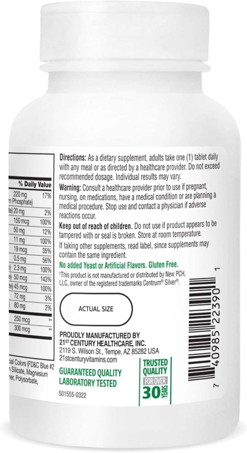 21st Century Sentry Senior 50+ Tablets, 125 Count (Pack of 3)