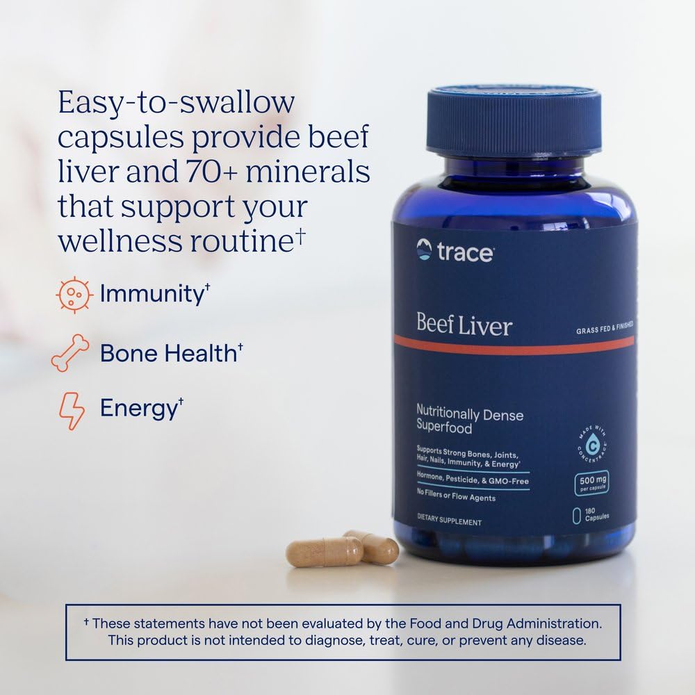 Trace Minerals Ancestral Beef Liver Capsule 180 Count