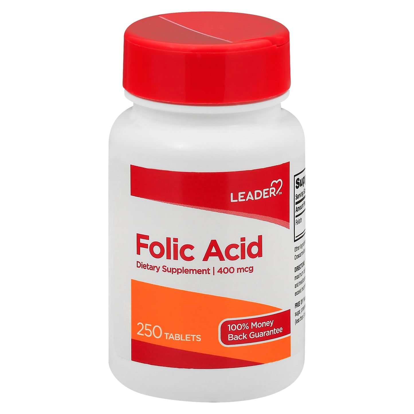 Leader Folic Acid 400mcg Powder, 250 Count