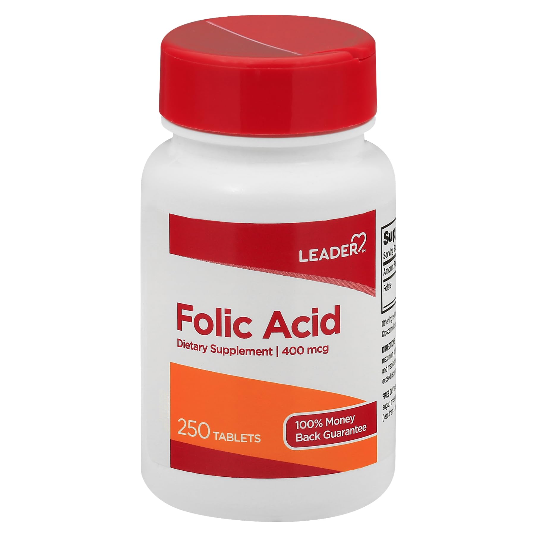 Leader Folic Acid 400mcg Powder, 250 Count