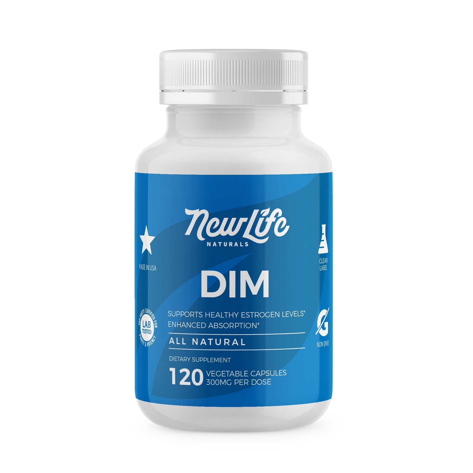 NewLife Naturals DIM Supplement 300mg Capsule, 120 Count