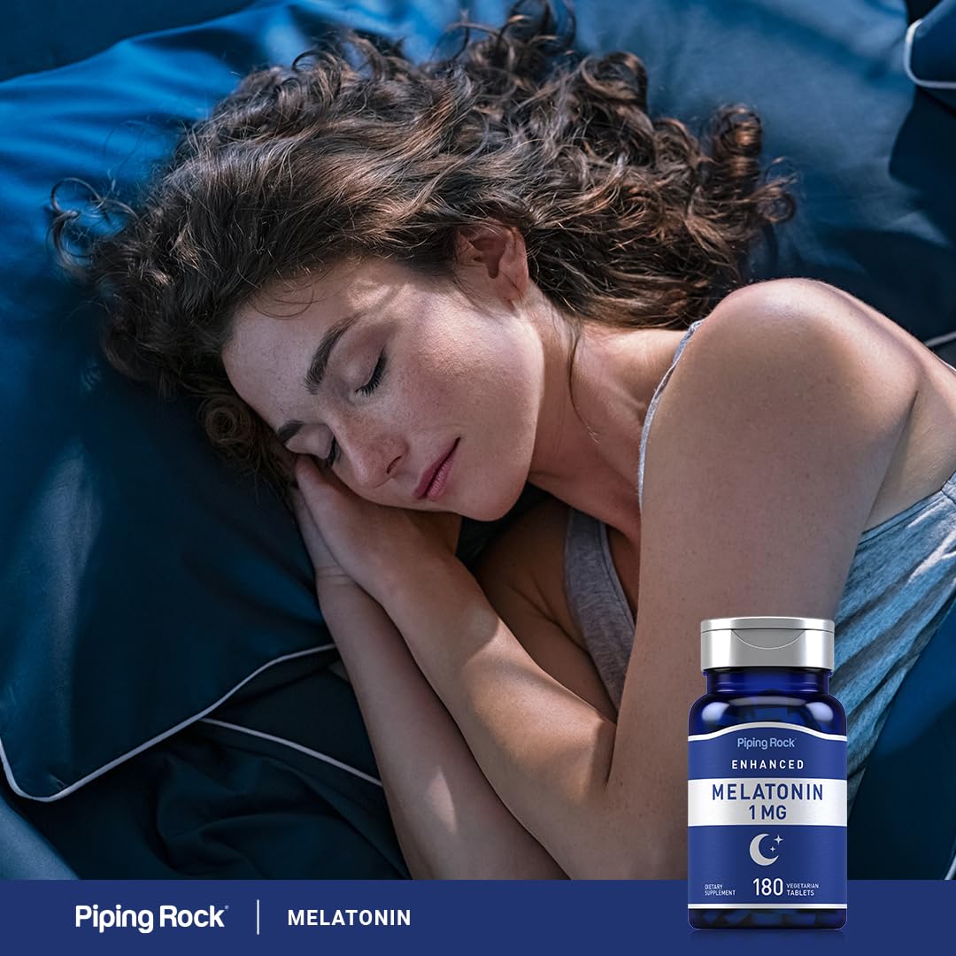 Piping Rock Melatonin 1 mg Tablet, 180 Tablets