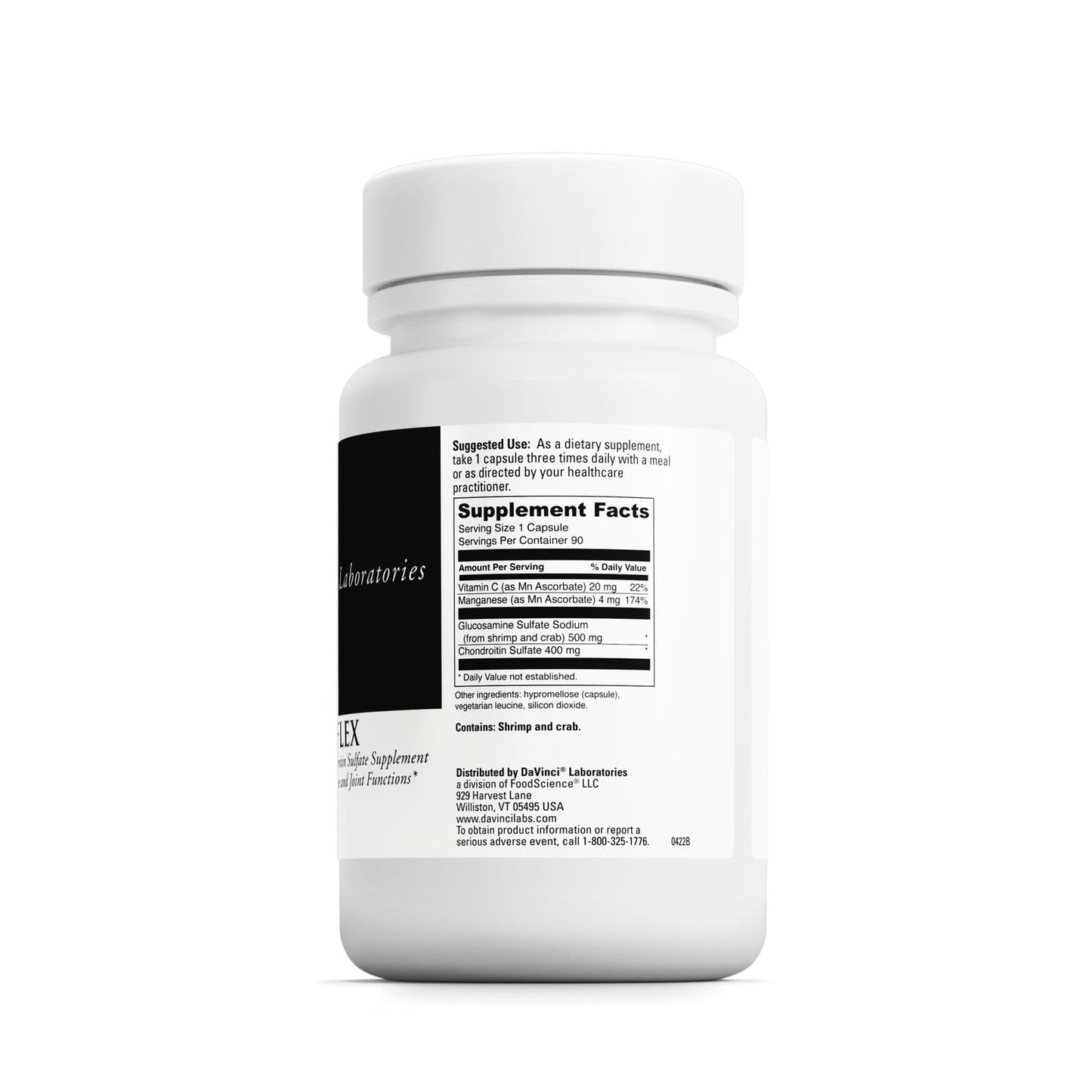 DAVINCI Natural Flex Glucosamine and Chondroitin Capsules, 90 Count