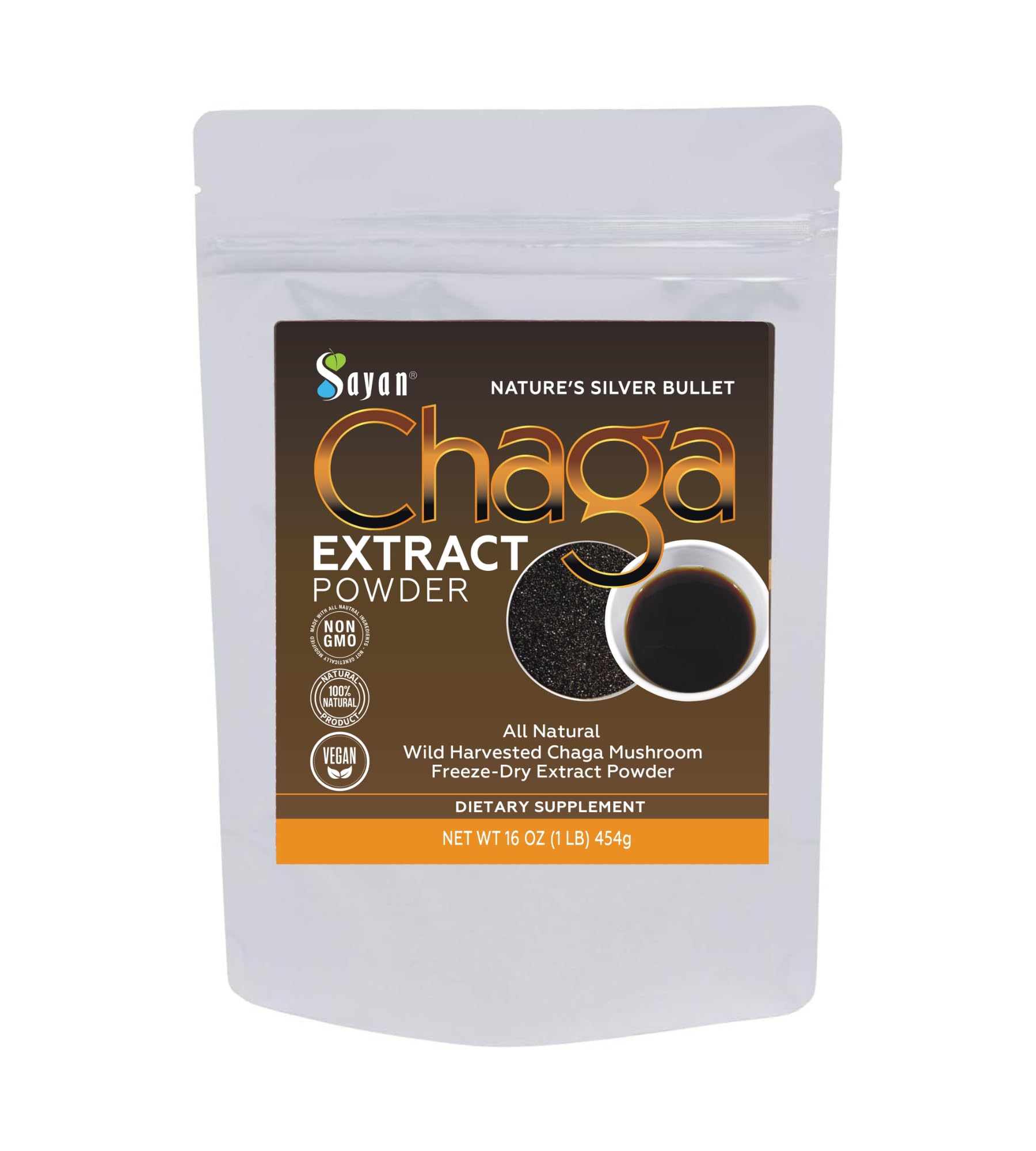 Sayan Siberian Chaga Mushroom Extract Powder, 16 Oz
