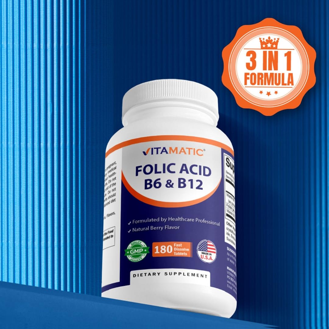 Vitamatic Folic Acid, Vitamin B12 & B6 360 Tablets