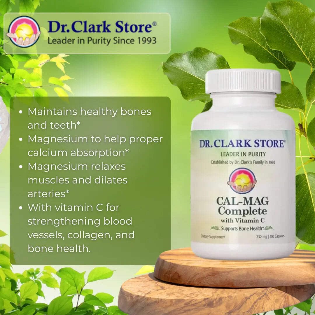 Dr Clark Store Cal-Mag Complete 2:1 Calcium-Magnesium-Vitamin C Capsule 100