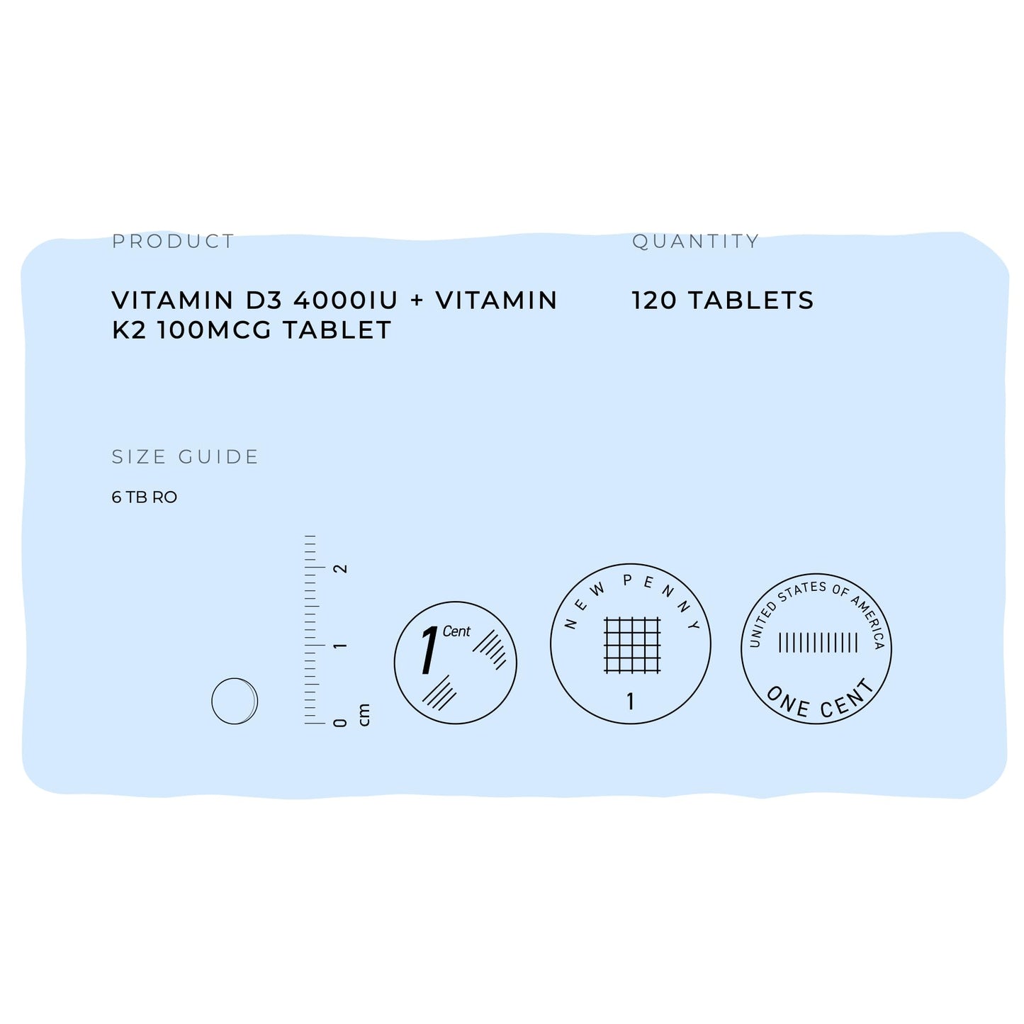 Fitness Health Vitamin D3 and K2 Tablets 120
