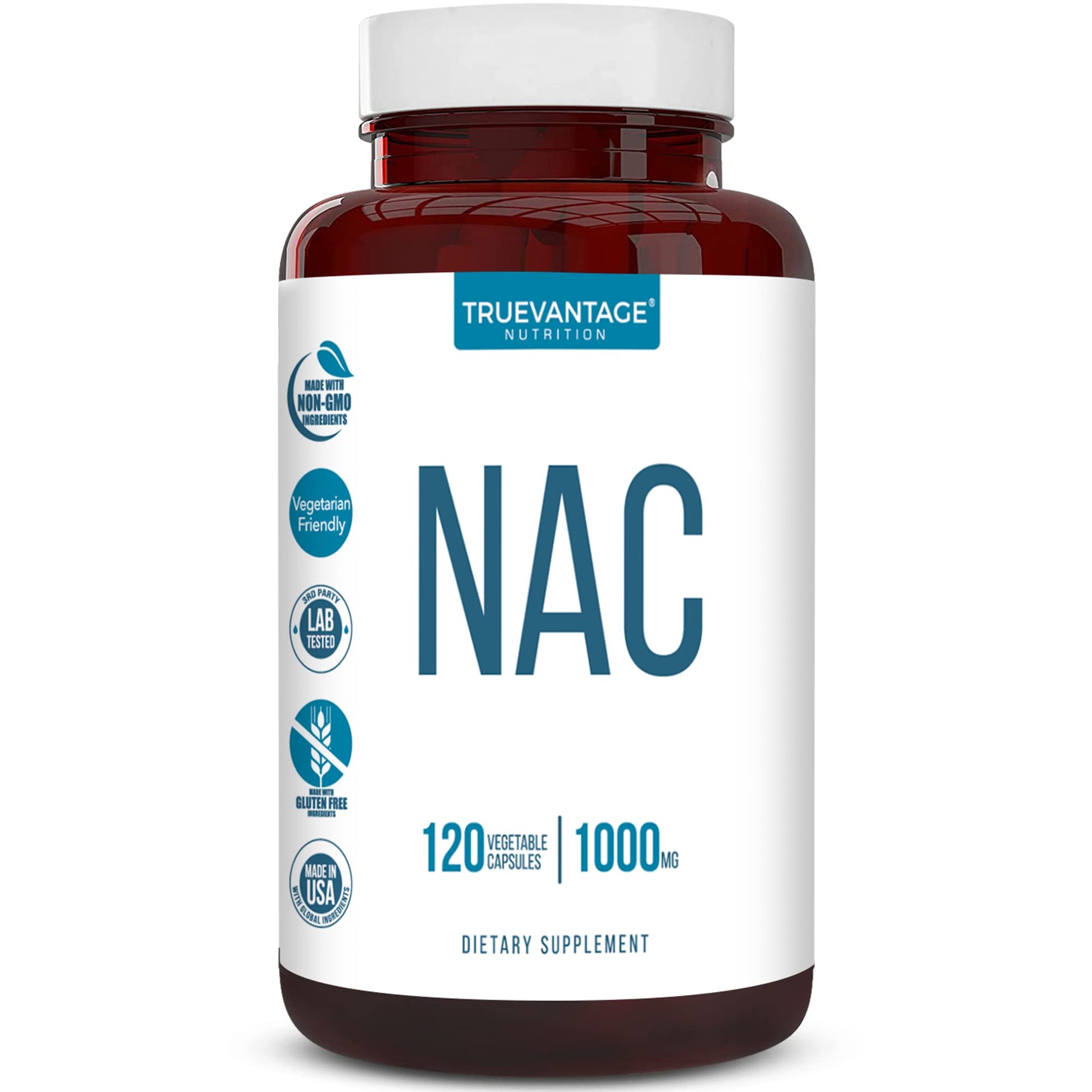 Truevantage Nutrition NAC 1000 mg Supplement Capsule 120 Count