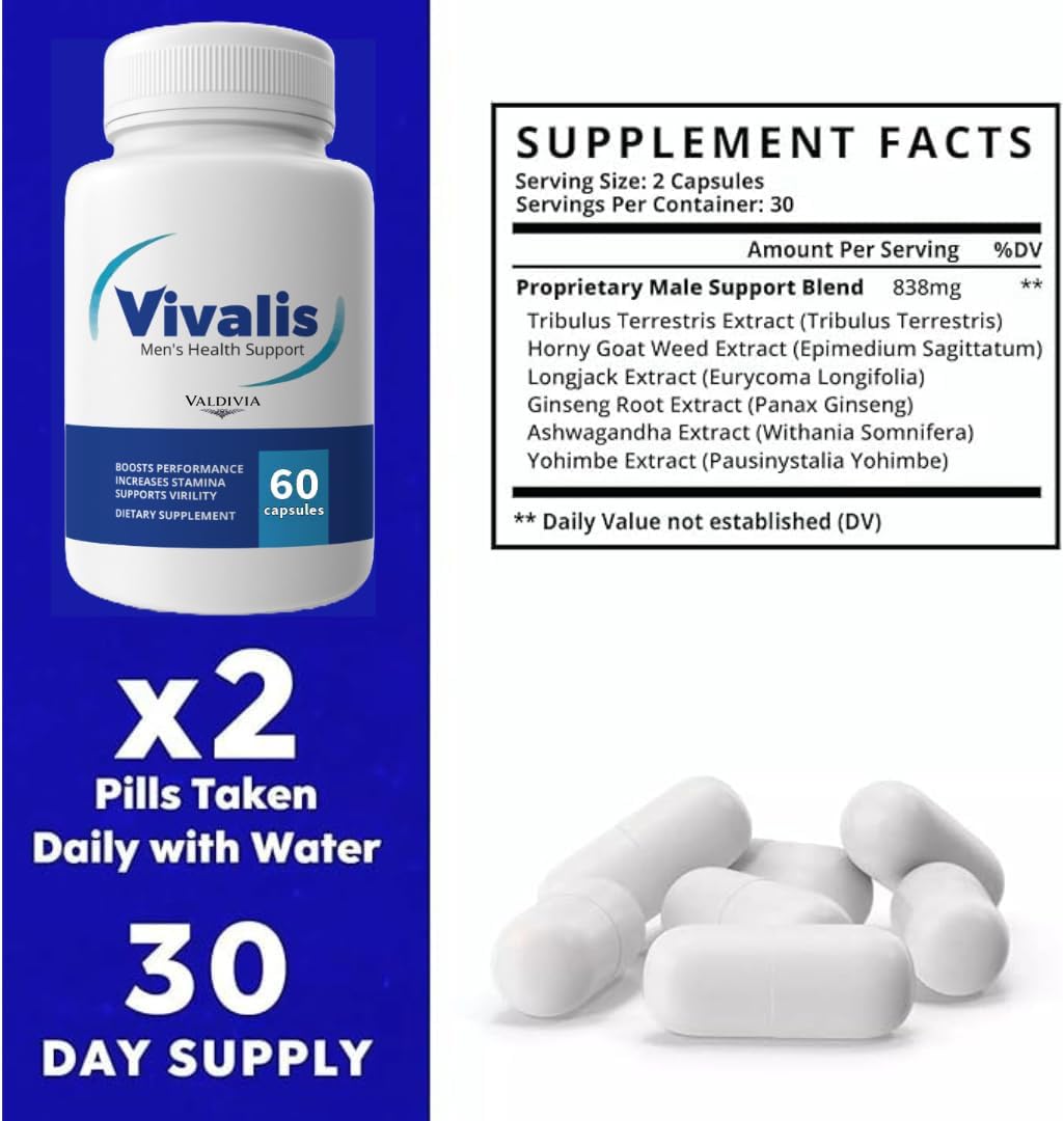 Valdivia VIVALIS Advanced Formula Supplement Pro Maximum Strength Support Capsules, 60 Capsules