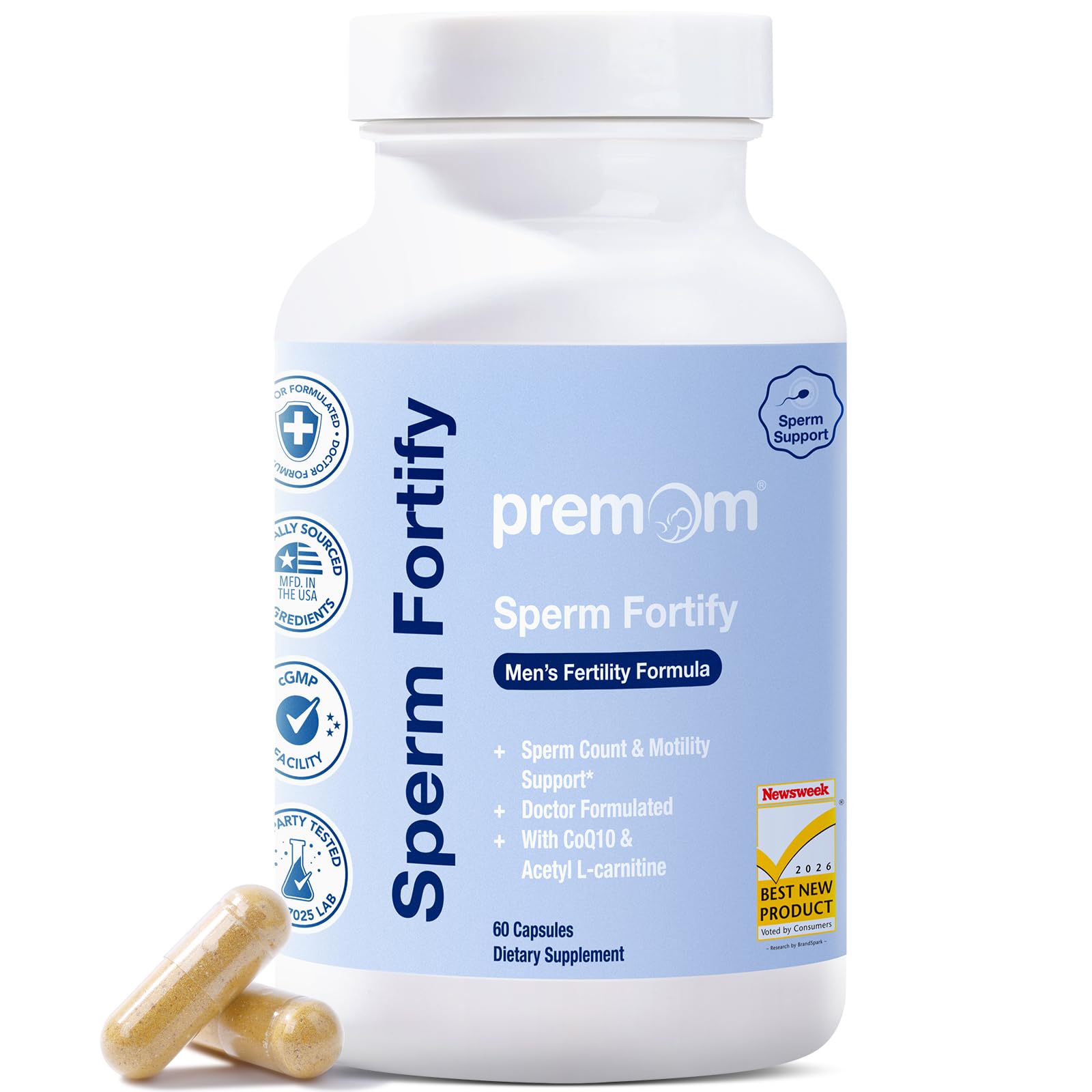 Premom Sperm Fortify Capsules, 60 Count