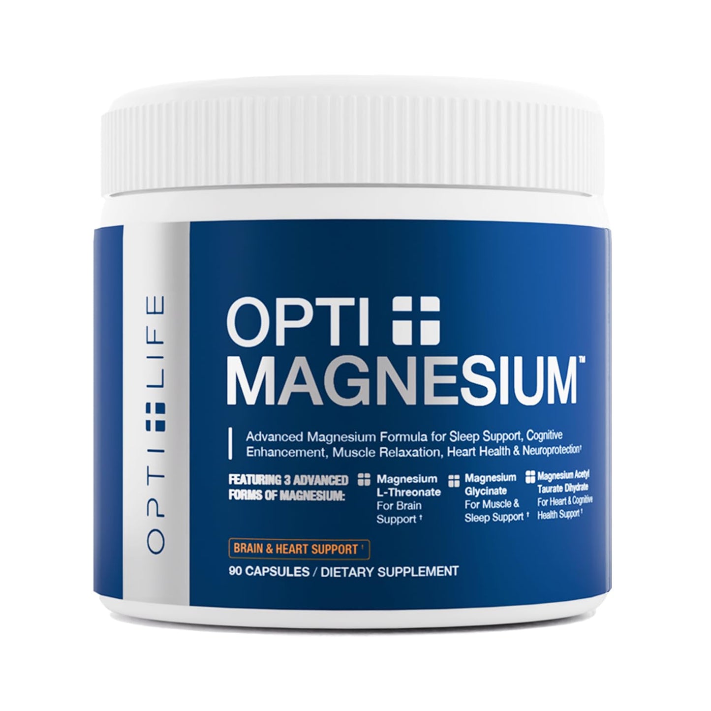 Opti + Life Triple Magnesium Complex Supplement Capsules, 90 Count