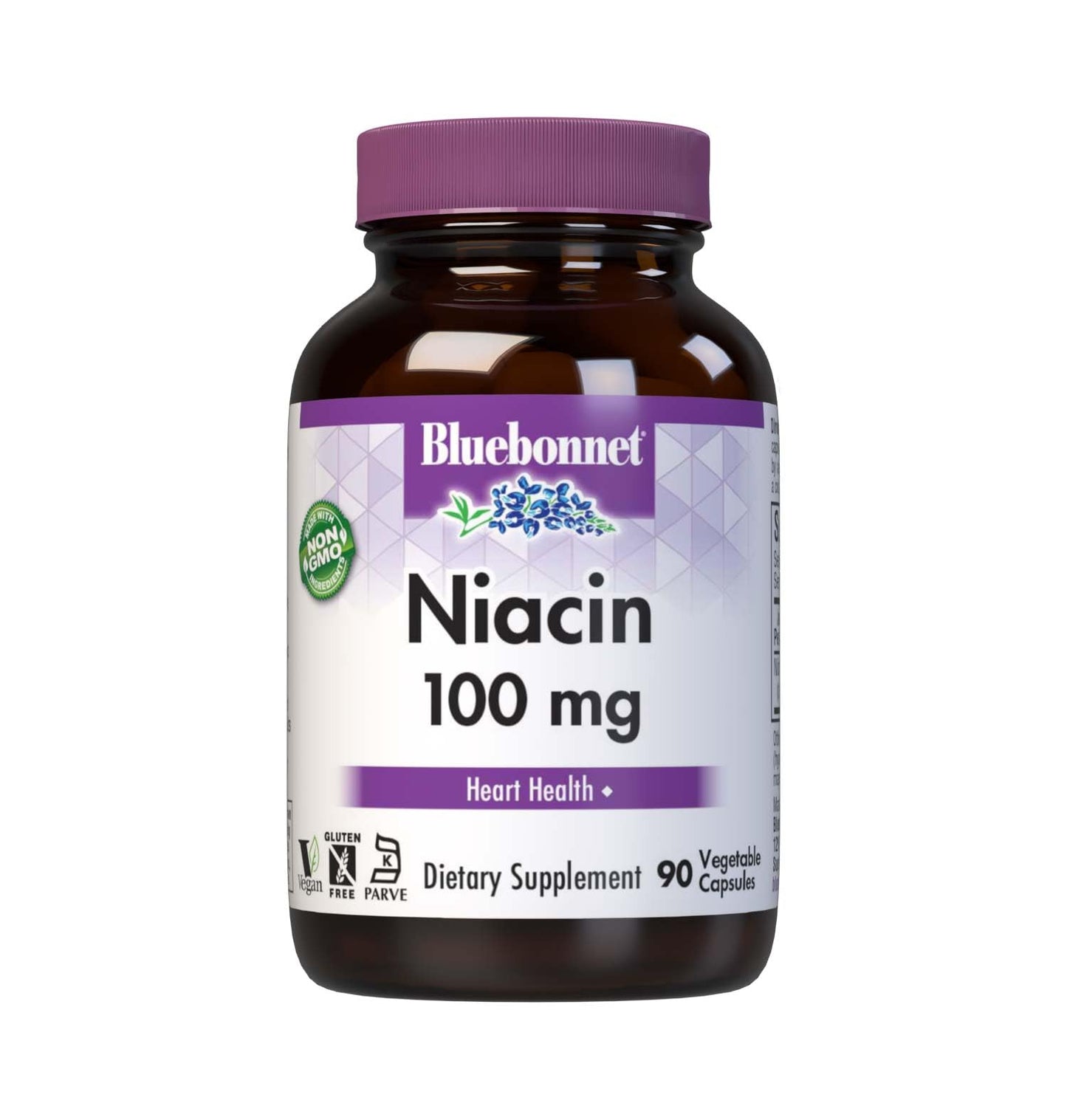 BlueBonnet Niacin 100mg Vitamin B3 Nicotinic Acid Capsules 90 Count