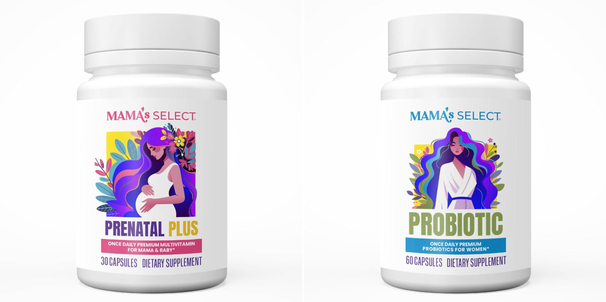 Mama's Select Prenatal Vitamin & Probiotic Bundle 60 Capsules