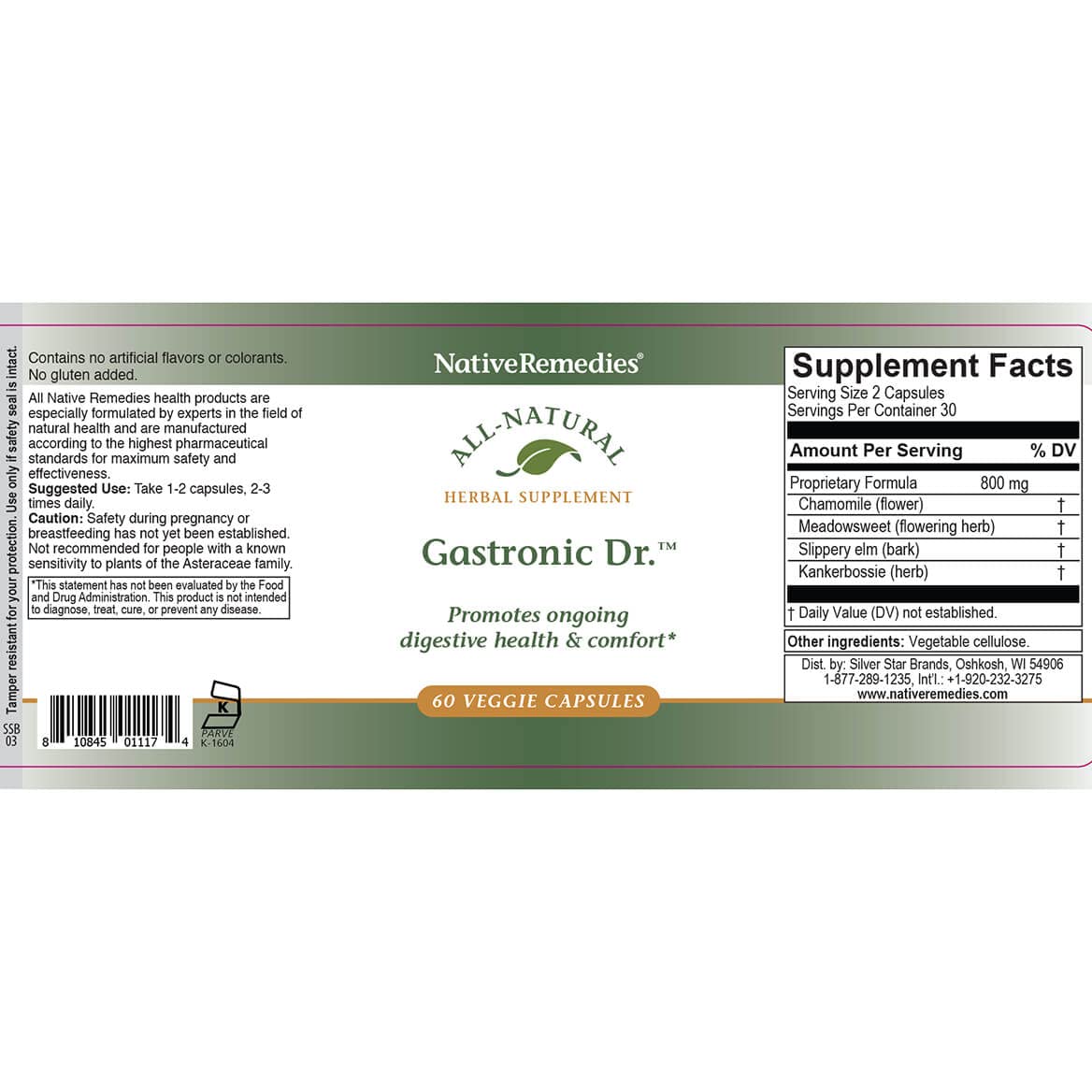 Native Remedies Gastronic Dr. Veggie Cap Capsules 1