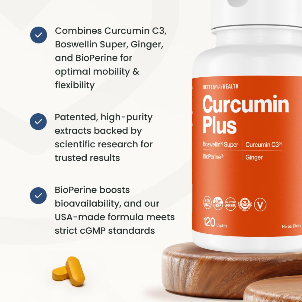 Better Way Health Curcumin Plus Caplets 1 Count