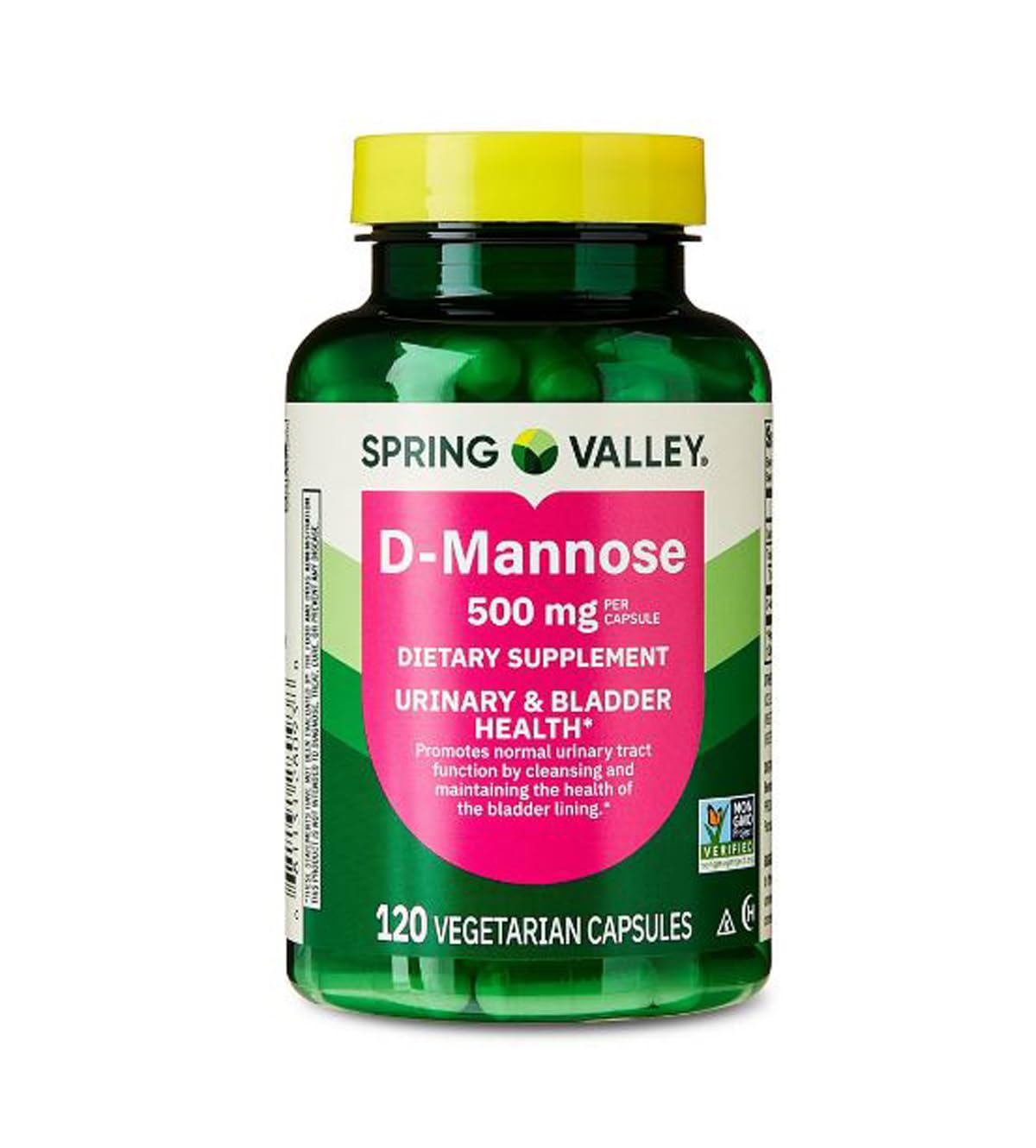 H4U D-Mannose Urinary Tract Support Dietary Supplement Capsules, 120