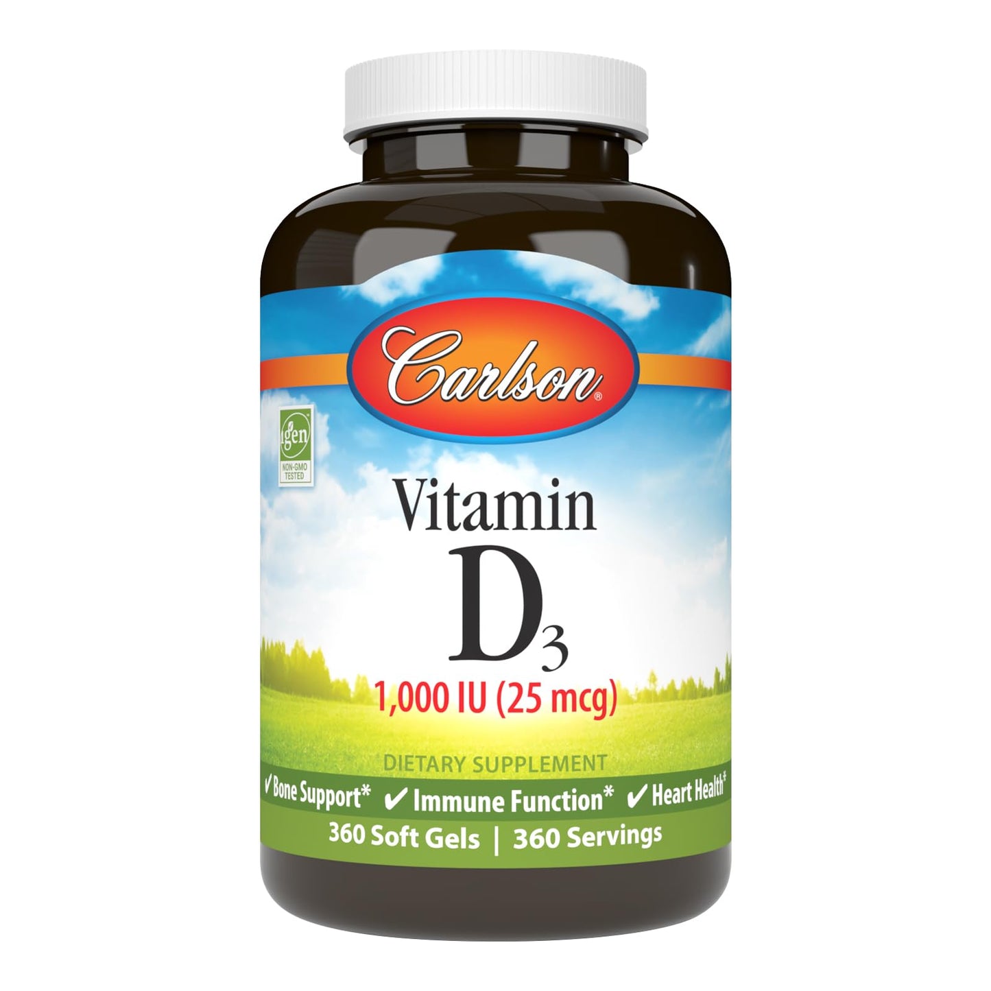 Carlson Vitamin D3 Soft Gels 360 Softgels