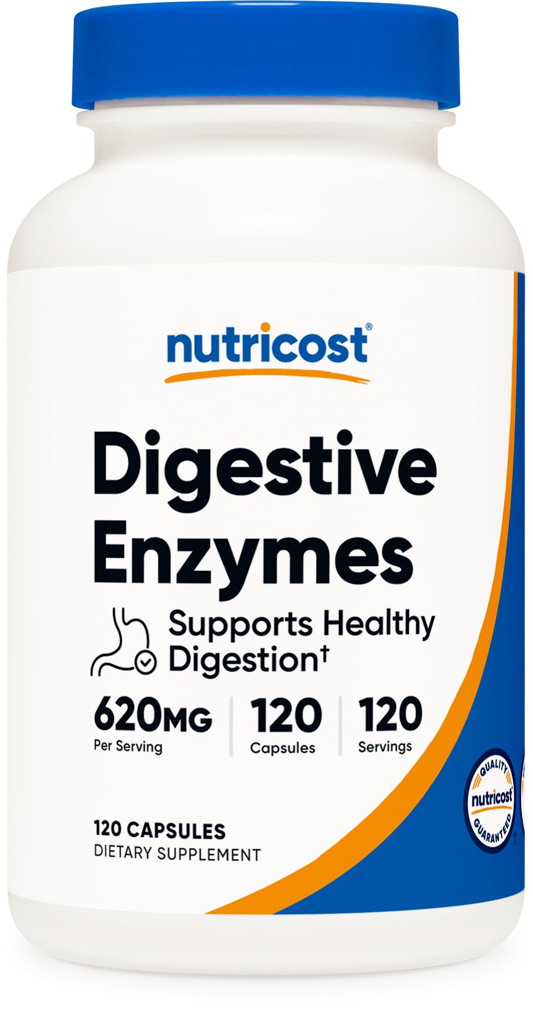 Nutricost Digestive Enzymes 620mg Capsules, 2 Bottles