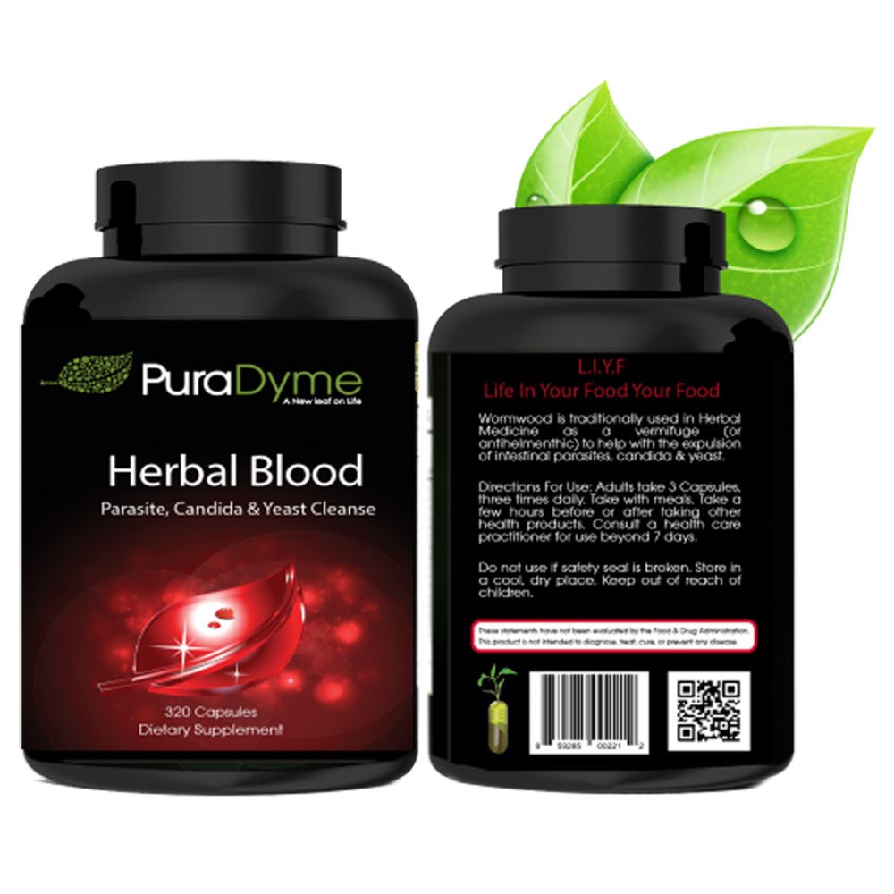 PuraDyme Herbal Blood - Herbs in My Blood, 320 Capsules