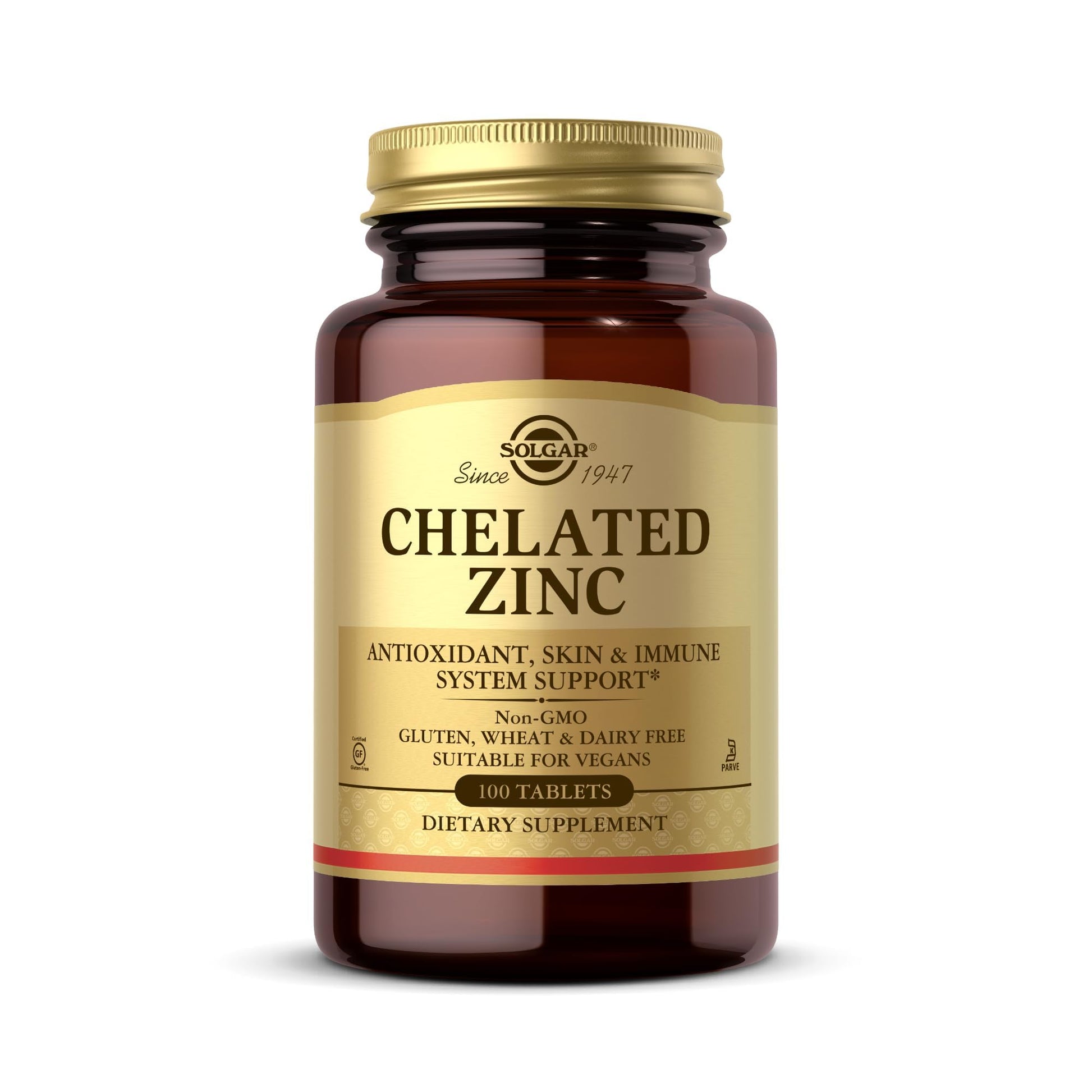 Solgar Chelated Zinc Tablet, 100 Tablets