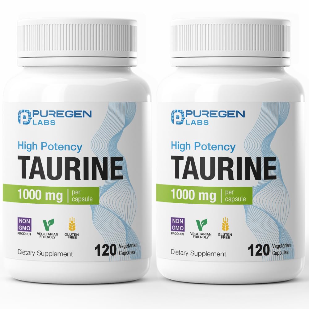 Puregen Labs Taurine 1000mg Capsule 120 Count