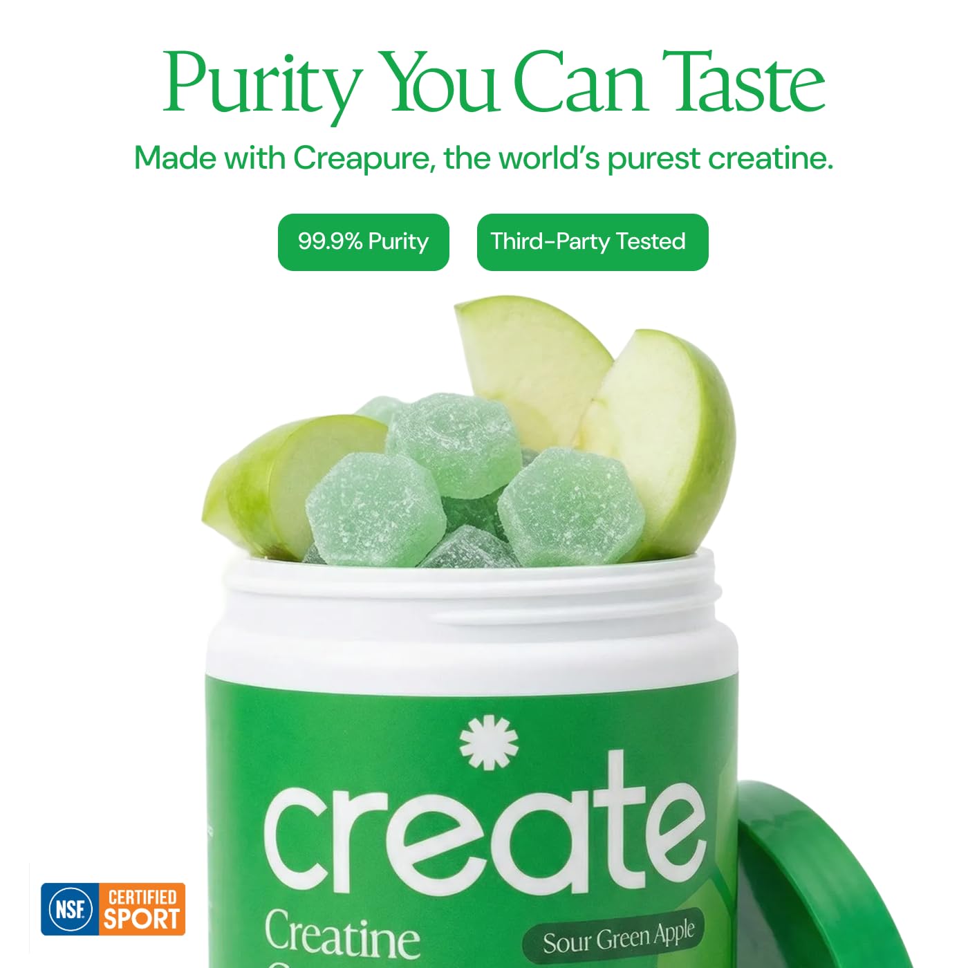 Create Creatine Monohydrate Gummies, 90 Count
