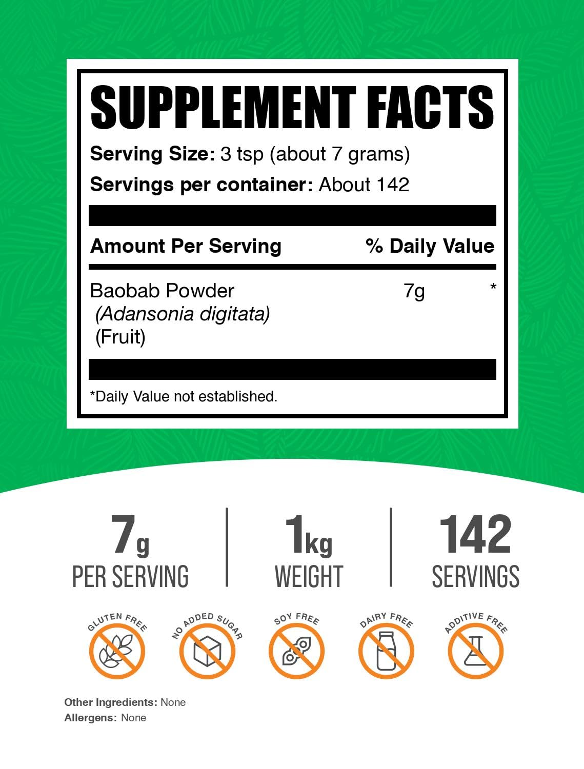 BulkSupplements Baobab Fruit Powder 35.27
