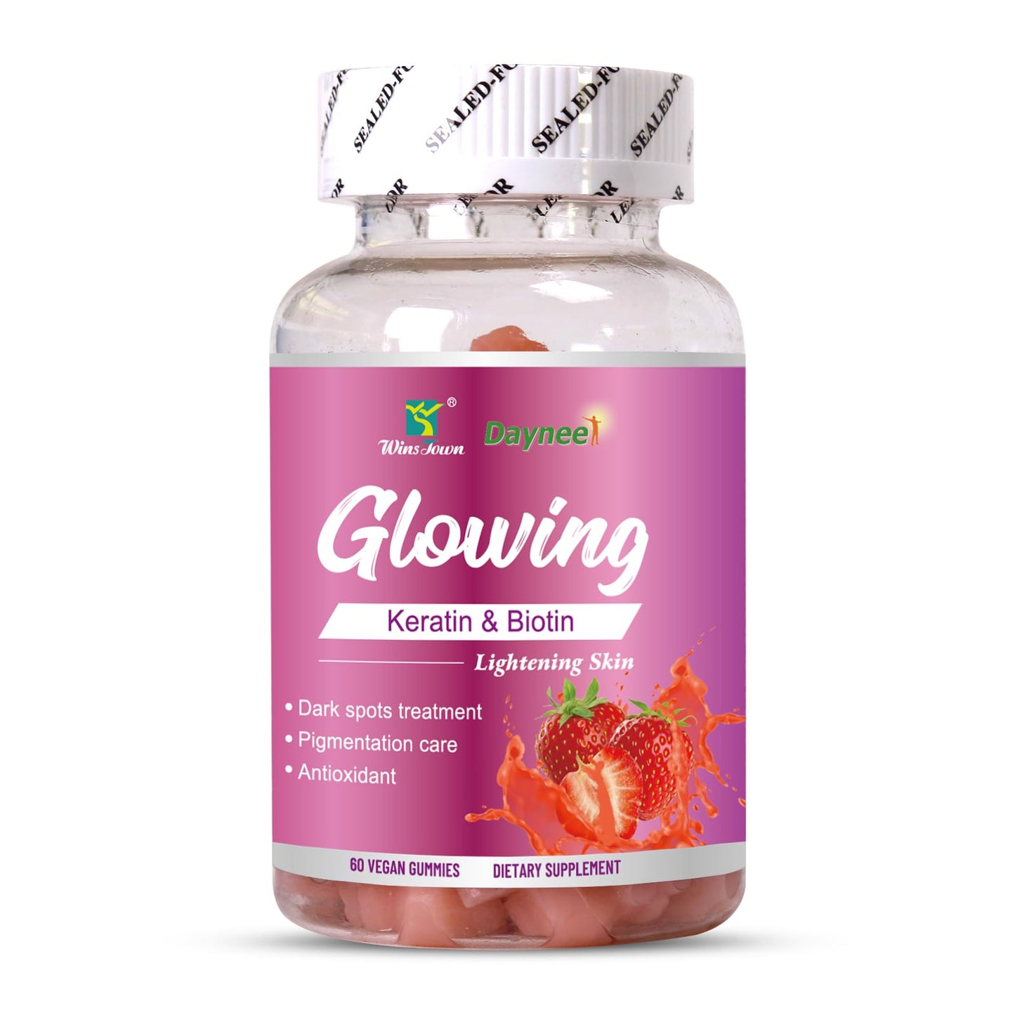 Wins Town Skin Glowing Gummies 60 Count