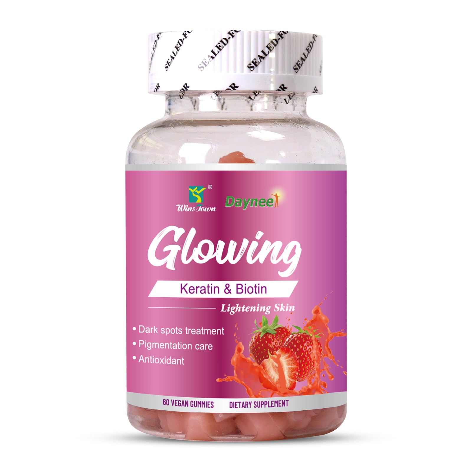 Wins Town Skin Glowing Gummies 60 Count