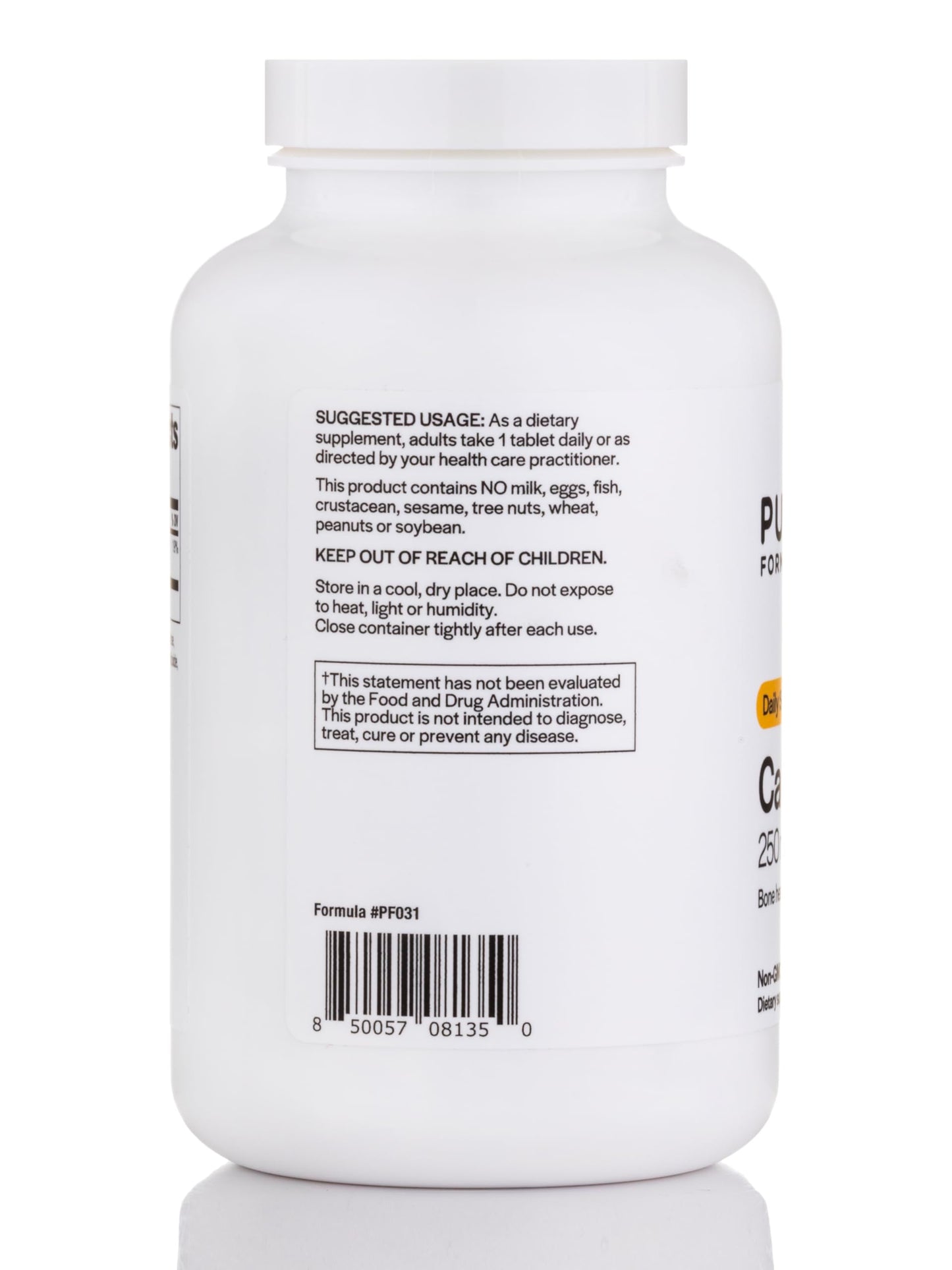 PureFormulas Calcium Citrate 250 mg 250 Tablets