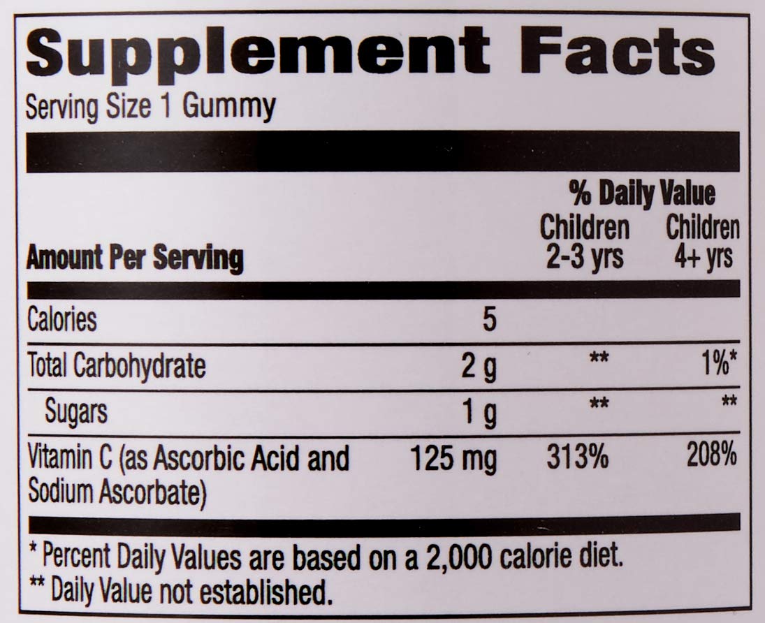 Mama Bear Vegan Kids Vitamin C Gummy, 60 Count