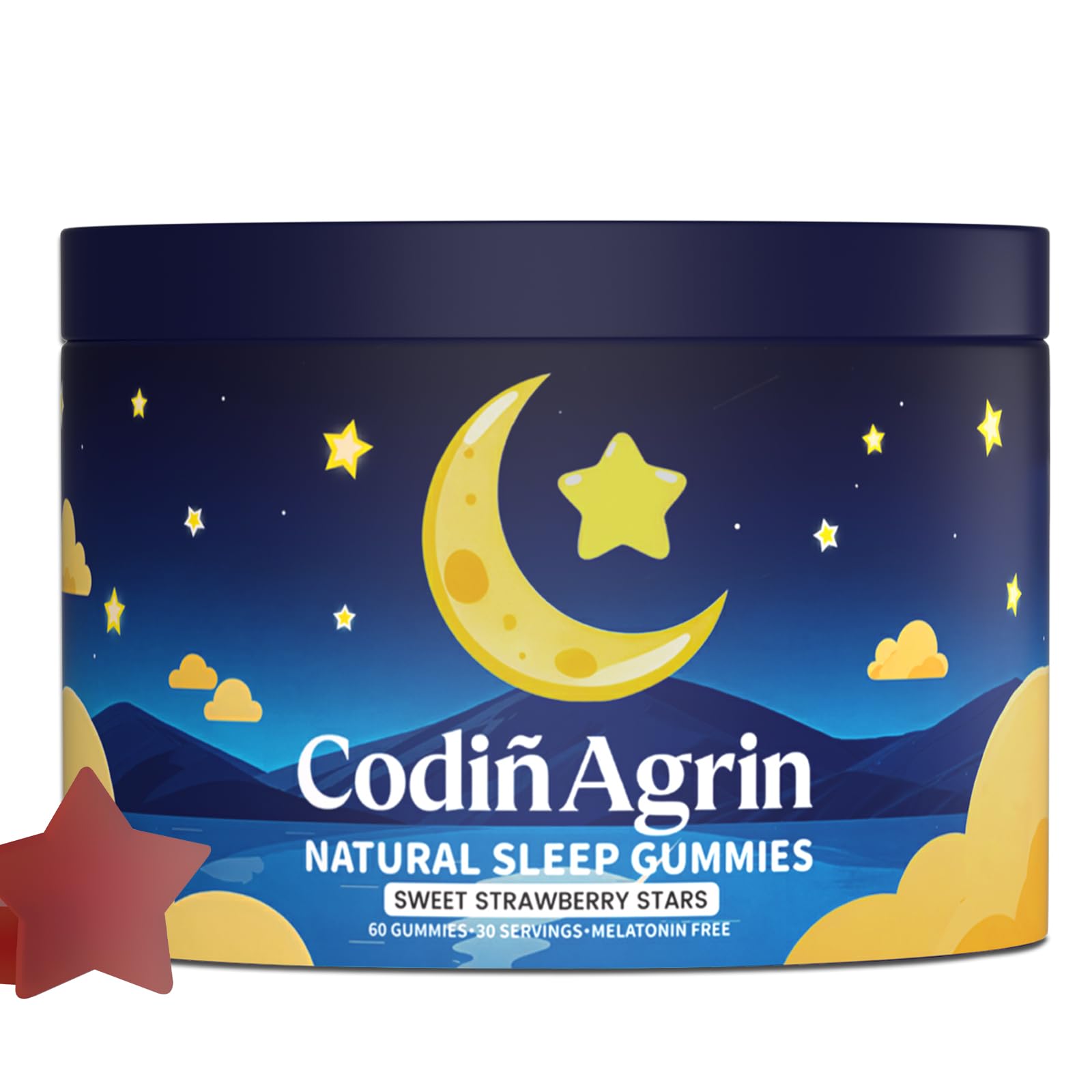 CodinAgrin Let Me Sleep Natural Sleep Gummies for Adults, 60 Count
