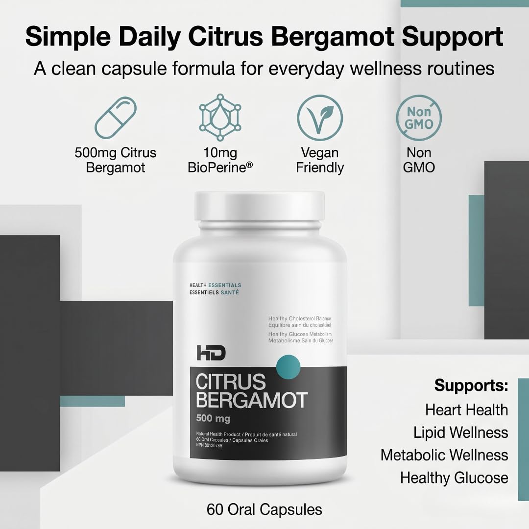 HD MUSCLE Citrus Bergamot Capsules 60 Count