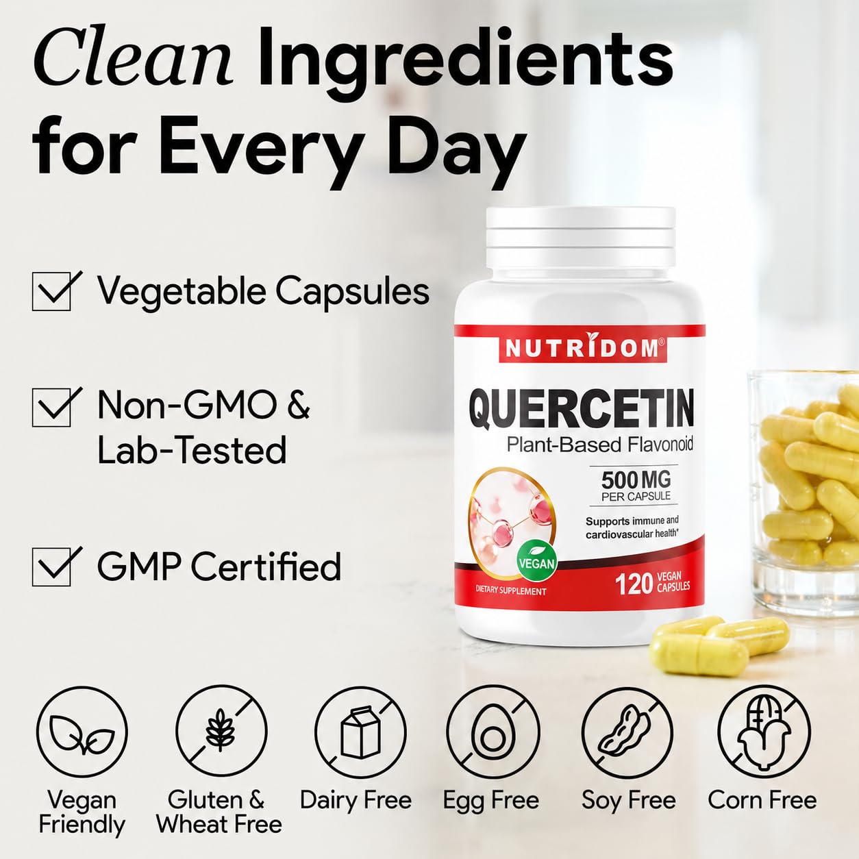 Nutridom Quercetin 500mg Capsule, 120 Capsules