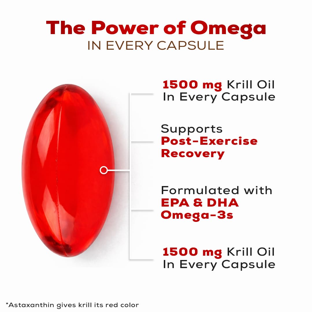 AURA VITAMINS Omega RED Krill Oil Softgels 60 Count