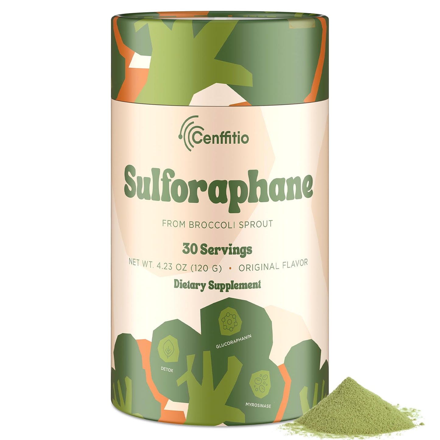 Cenffitio Sulforaphane Supplement from Broccoli Sprouts Powder 4.23 Ounce