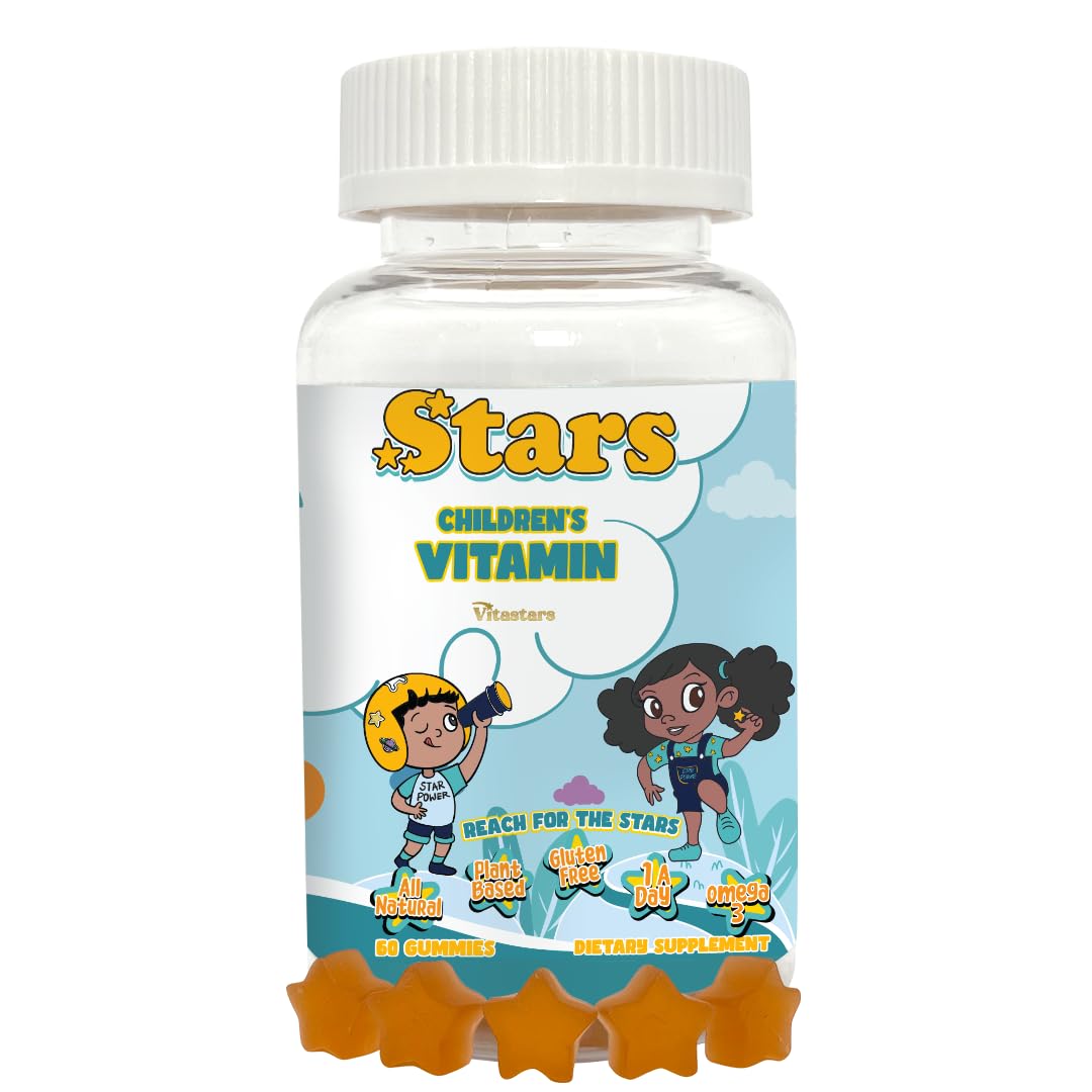 Vitastars Stars Kids Multivitamin Gummies with Omega 3, 60 Gummies