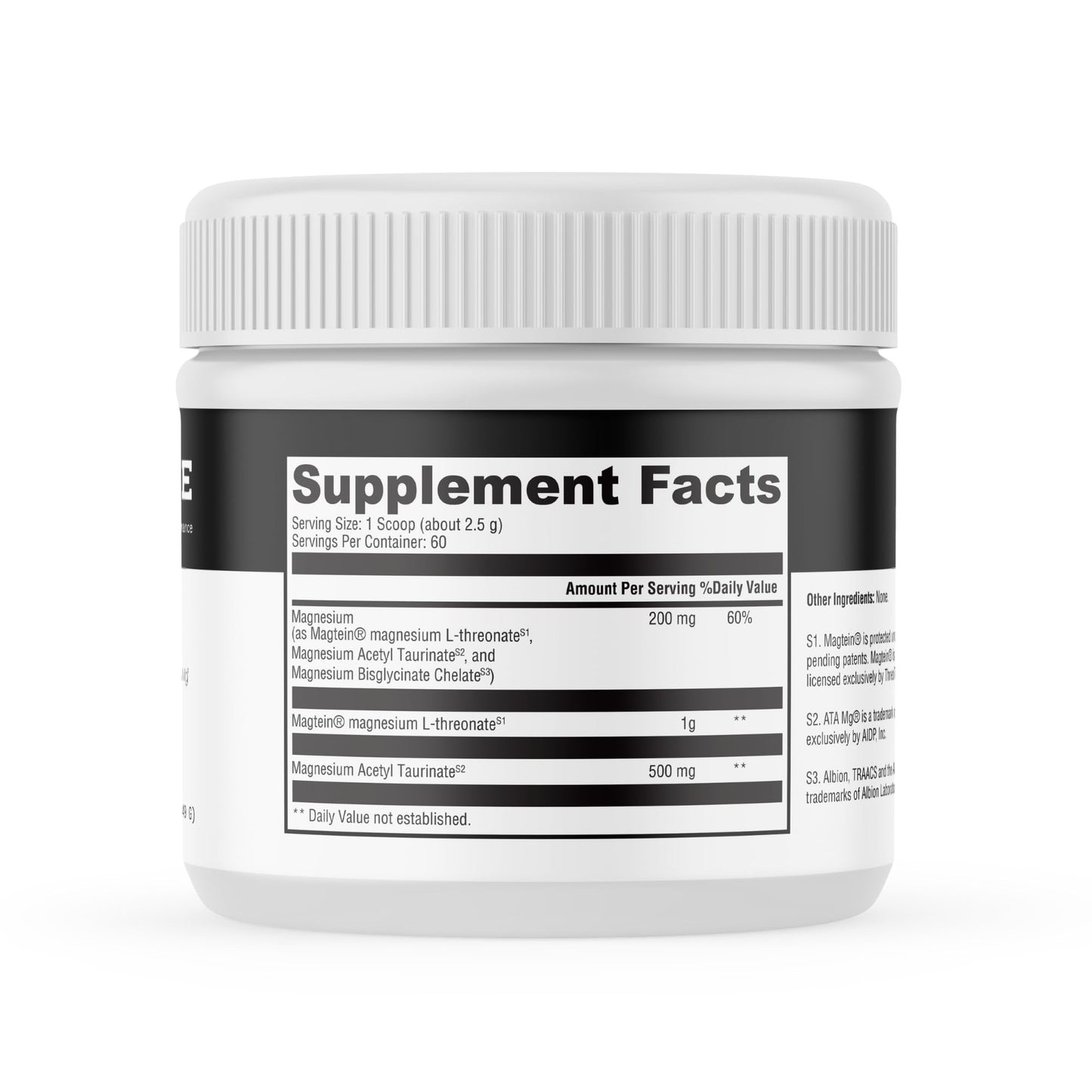 MYOXCIENCE Brain Mag Magnesium L-Threonate Magtein & Magnesium Glycinate Powder, 3.6 oz