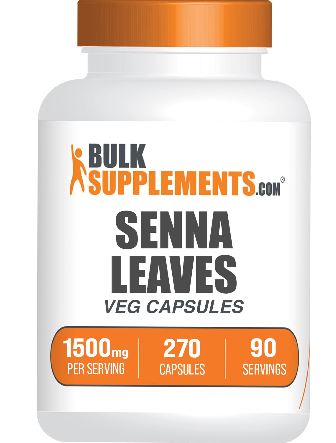 BulkSupplements Senna Leaf Extract Capsules, 270 Count