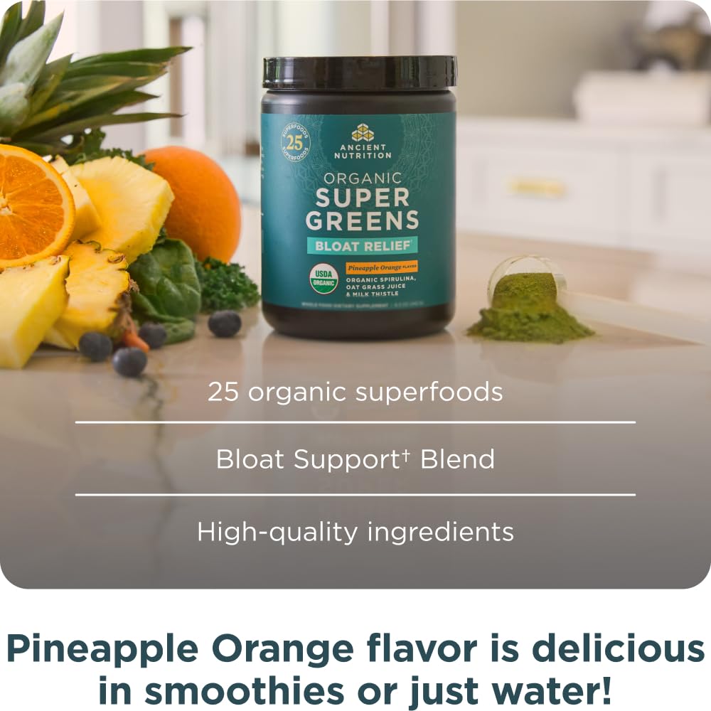 Ancient Nutrition Organic SuperGreens Powder 8.6 oz