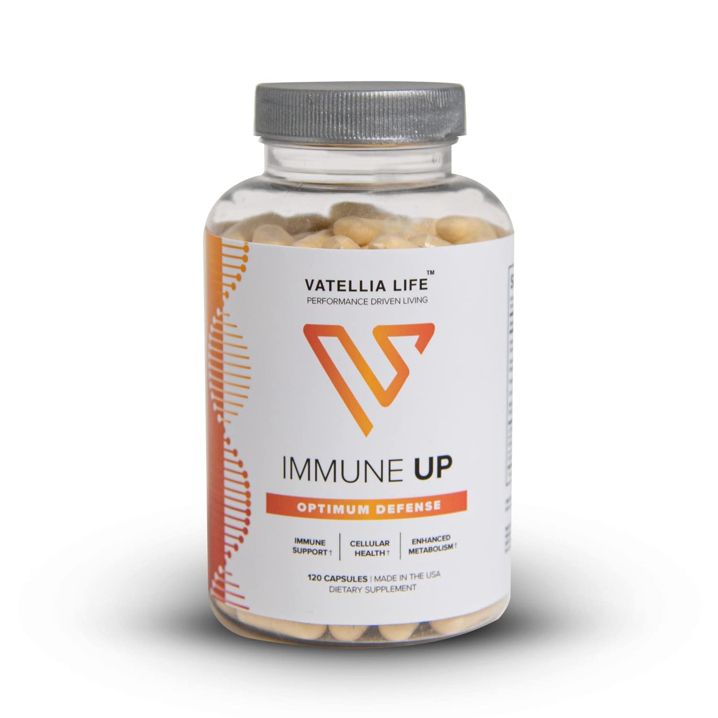 Vatellia Life Immune Up High-Absorption Vitamin C, D3, A + Zinc Capsules, 120