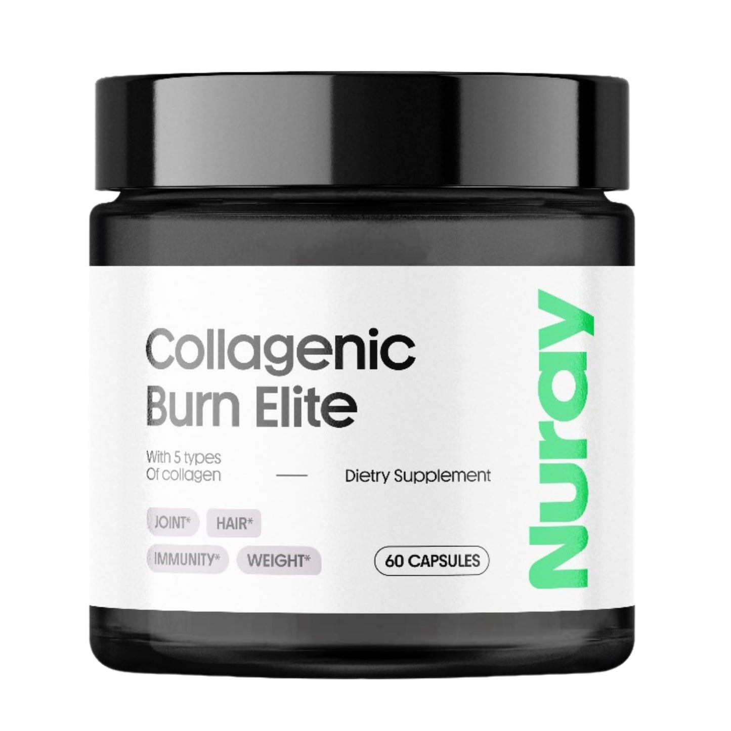 Nuray Collagenic Burn Elite with Green Tea Collagen Peptides Capsules 60