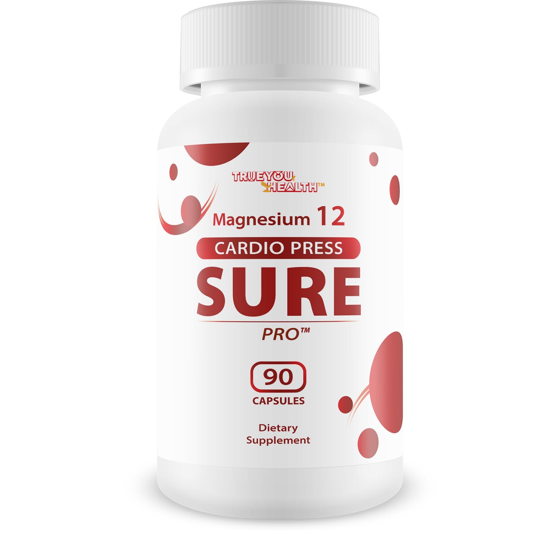 True You Health Magnesium 12 Cardio Press Sure Pro Capsules 90 Count