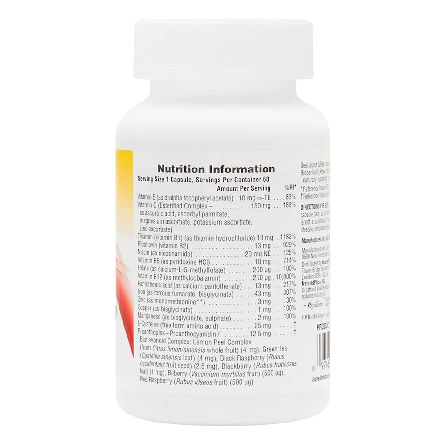 NaturesPlus Hema-Plex Iron 60 Fast-Acting Capsules