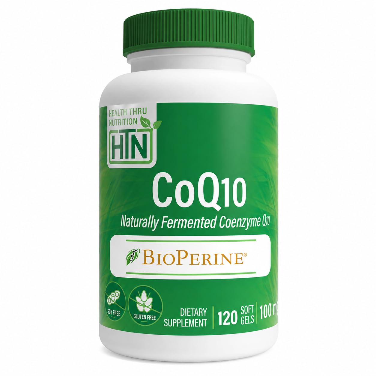 Health Thru Nutrition CoQ-10 100mg with BioPerine Softgels 120 Count