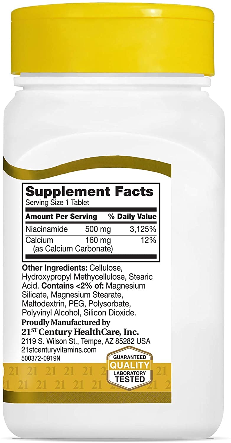 21st Century Niacin 500 mg Flush Free Capsules, 330 Capsules