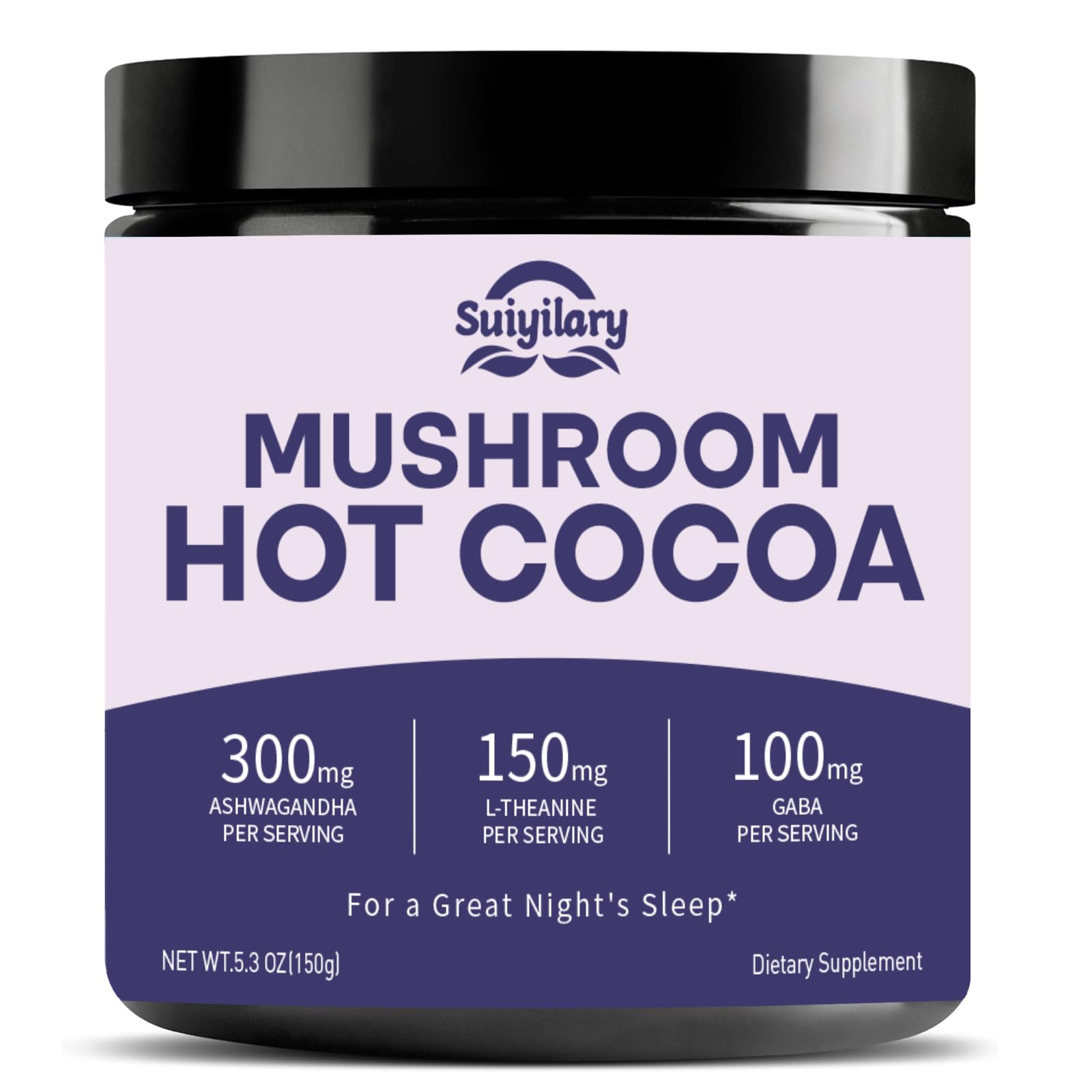 Suiyilary 10 Mushroom Hot Cocoa for Sleep Powder 5.3 oz
